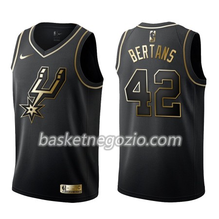 Canotte Uomo San Antonio Spurs Davis Bertans 42 Nike Nero Golden Edition Swingman